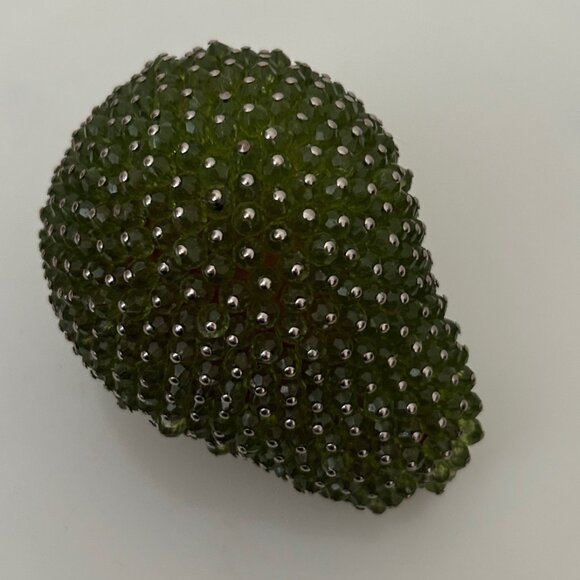 Vintage Handmade Beaded Fruit Lifesize Peach Pear Orange Apple Banana - Picture 5 of 11